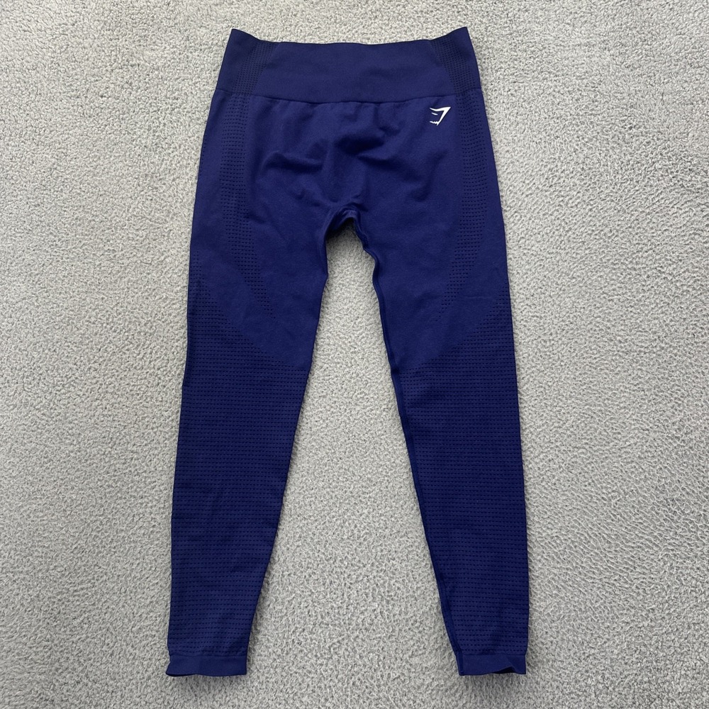 Gymshark Vital Seamless Leggings Dark Blue Athletic Workout Gym Women's XL x 26